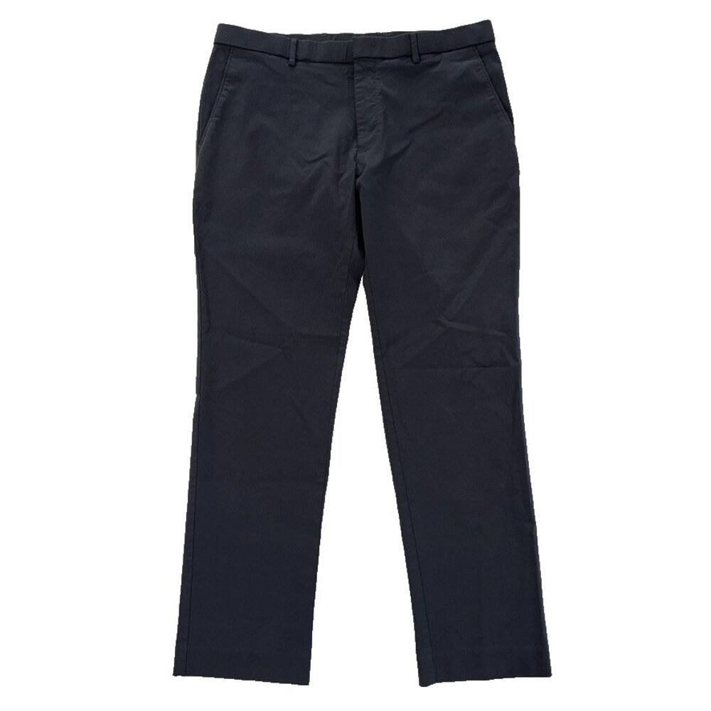 Tommy Hilfiger Mens 36x30 Gray Chinos Stretch Tri-Color Trim